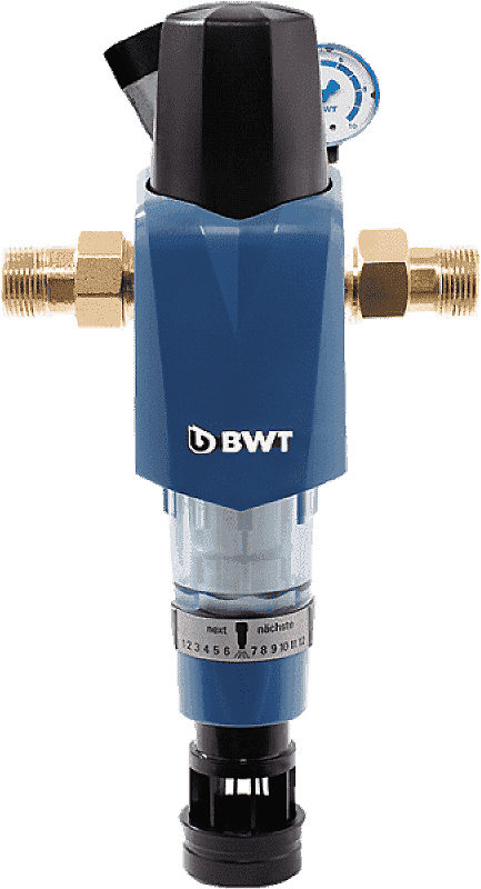 Фильтр механической очистки BWT F1 1 1/4″ HWS модульный с редуктором давления